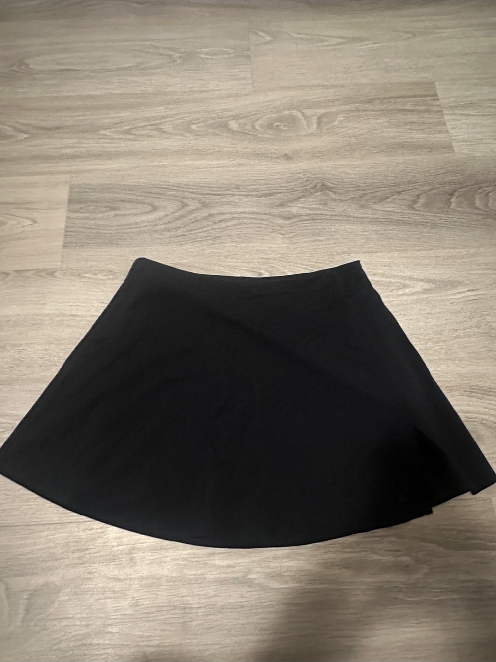 Women's Black Circle Skirt - Minimal Flared Skater